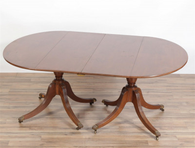Federal Style Double Pedestal Dining Table