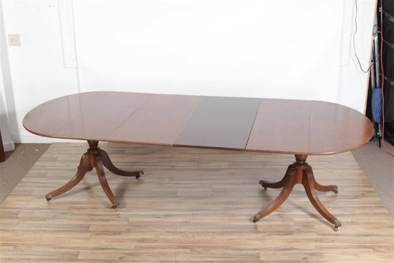 Federal Style Double Pedestal Dining Table