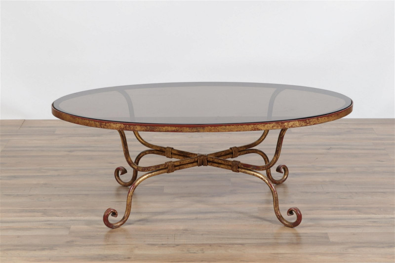 Rococo Style Gilt Iron Coffee Table