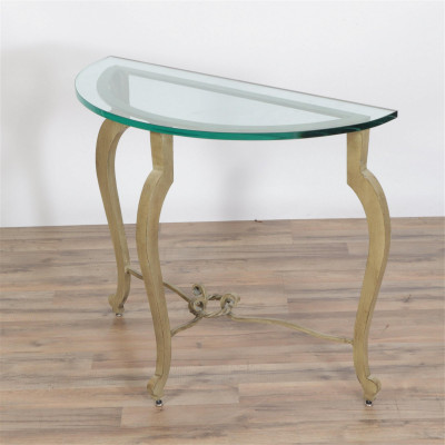 Classical Style Green Painted Iron Console