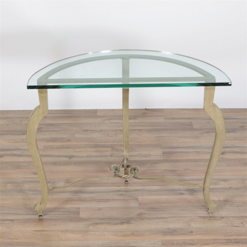 Classical Style Green Painted Iron Console
