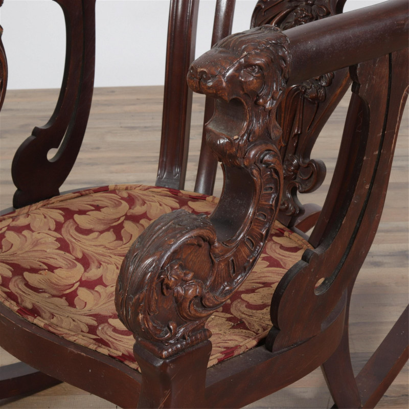 Art Nouveau Mahogany Rocking Chair
