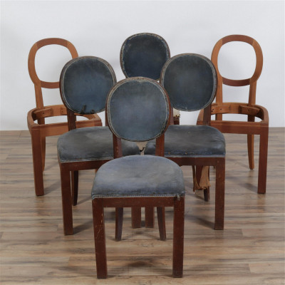 6 Art Deco Beechwood Dining Chairs