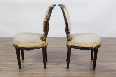 3 Art Deco Side Chairs and a Club Chair