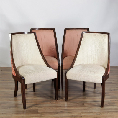 Image for Lot Set of 4 Art Deco Style Mahogany Chairs