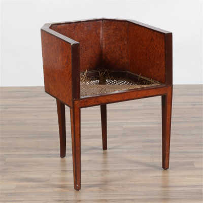 Image for Lot Art Deco Thuya & Mahogany Tub Chair, c.1930