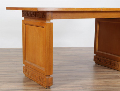 French 40's Oak Library Table