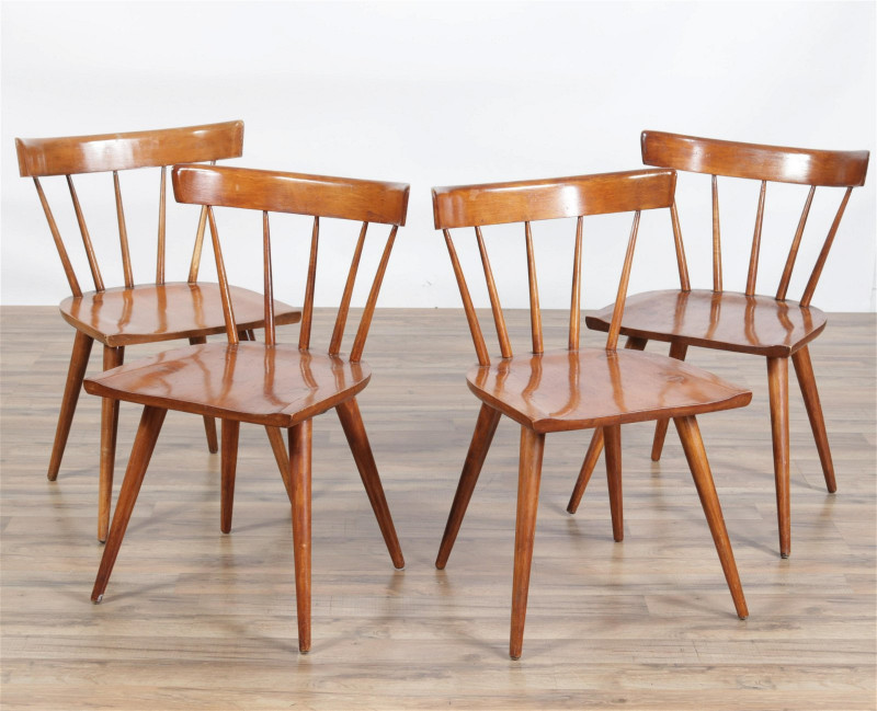 Four Paul McCobb Maple Dining Side Chairs