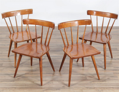Four Paul McCobb Maple Dining Side Chairs