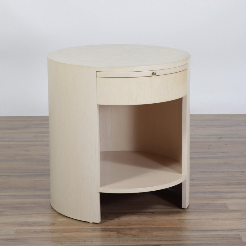Contemporary Cream Stained Bedside Table
