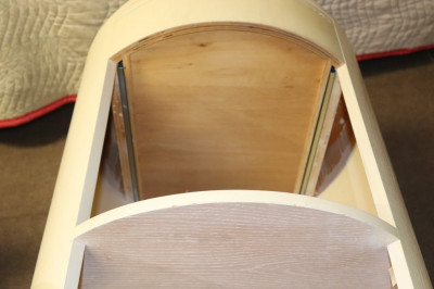 Contemporary Cream Stained Bedside Table