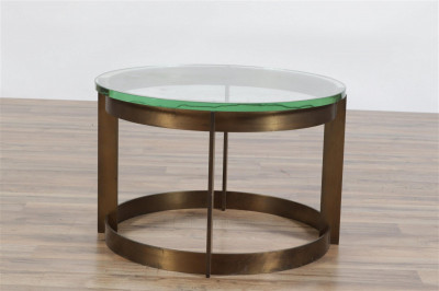 Modernist Brass Occasional Table