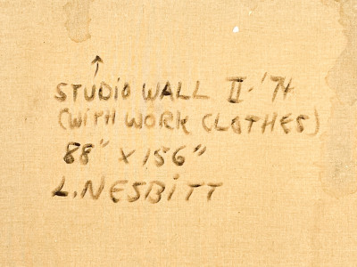 Lowell Nesbitt - Studio Wall II (With Work Clothes)