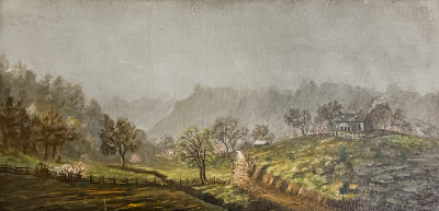 Image for Lot Edmund Darch Lewis - Untitled (Farm Landscape in the Rain)