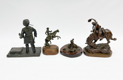 Various Artists - Group of 4 Western Theme Sculptures