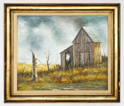 Everett Woodson - Untitled (Barn in Autumn)