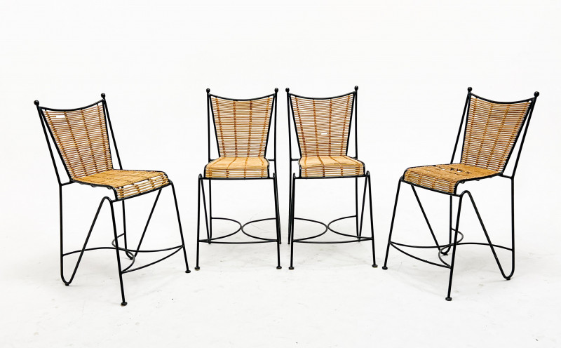 Set of 4 Pipsan Saarinen Swanson for Ficks Reed Barstools