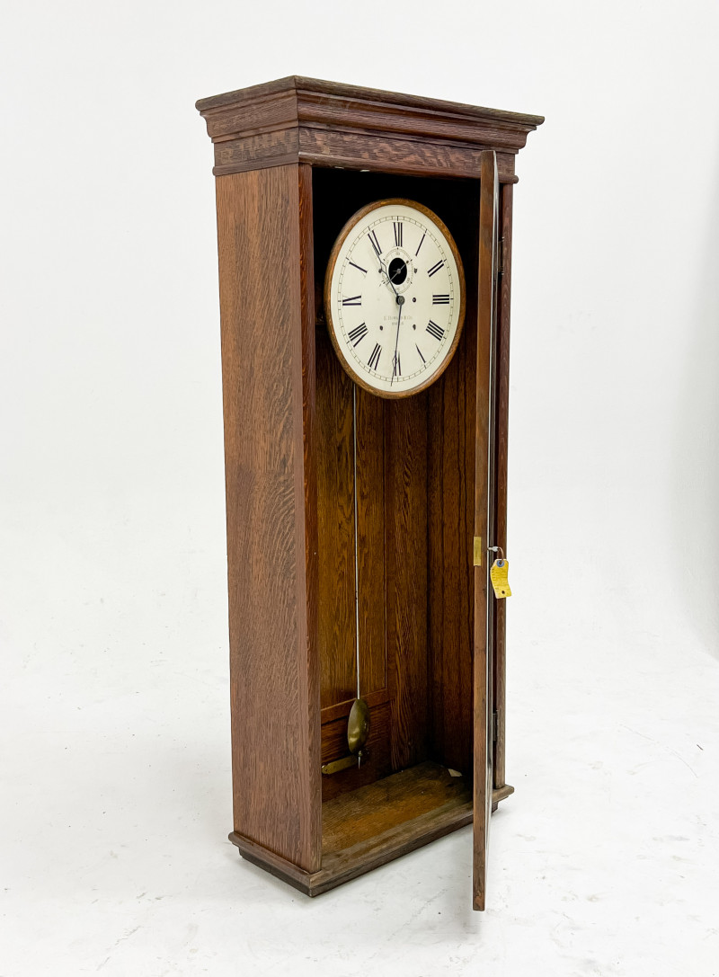 E. Howard & Co. Boston Wall Clock in Oak Case