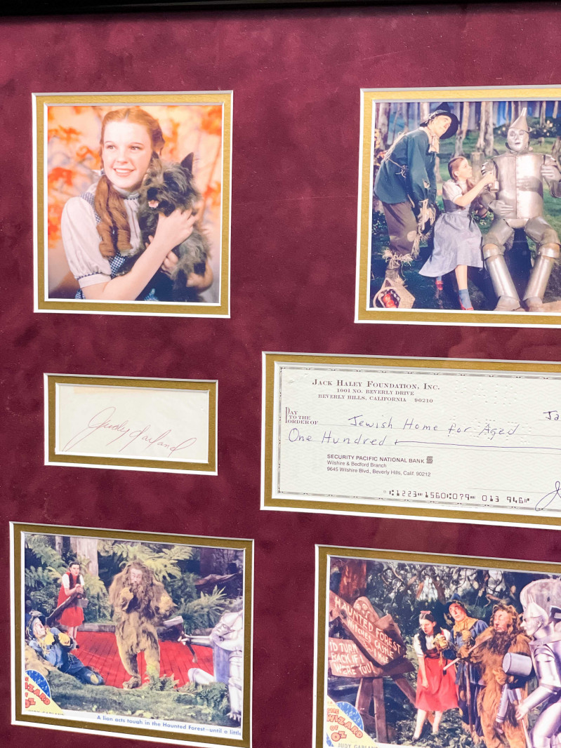 Wizard Of Oz Framed Display including Judy Garland Autograph