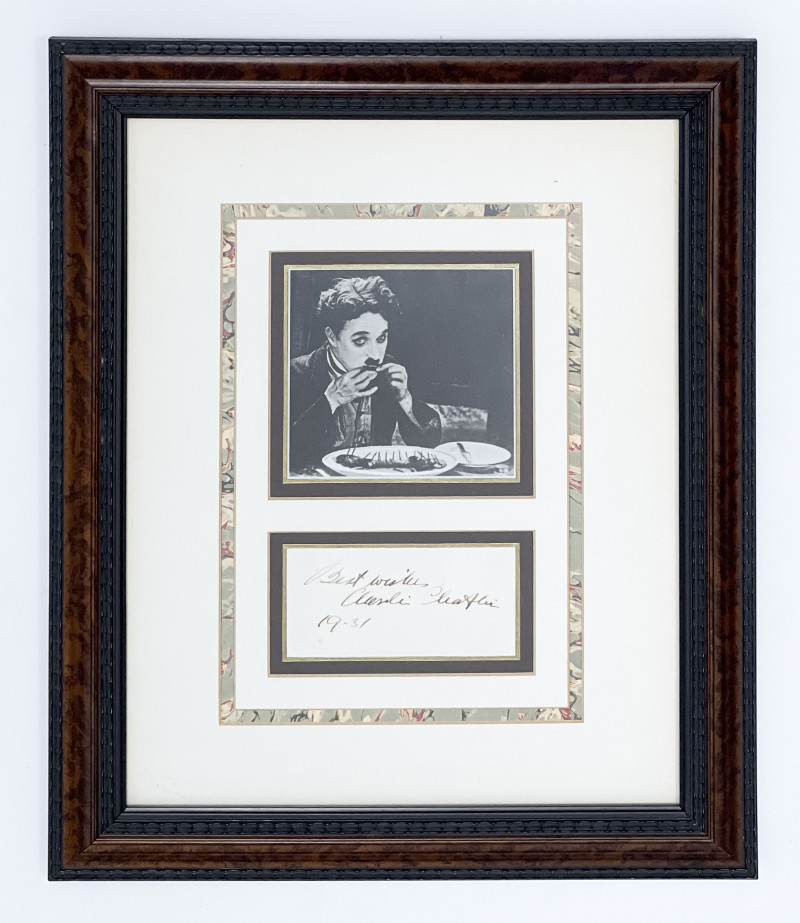Charlie Chaplin Signed Note