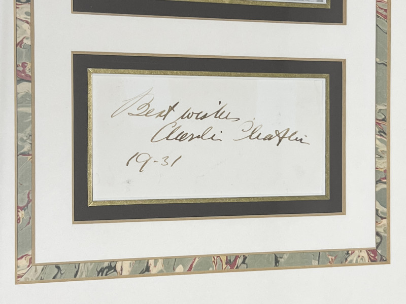 Charlie Chaplin Signed Note