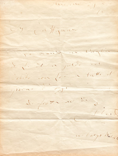 Verdi Signed Letter