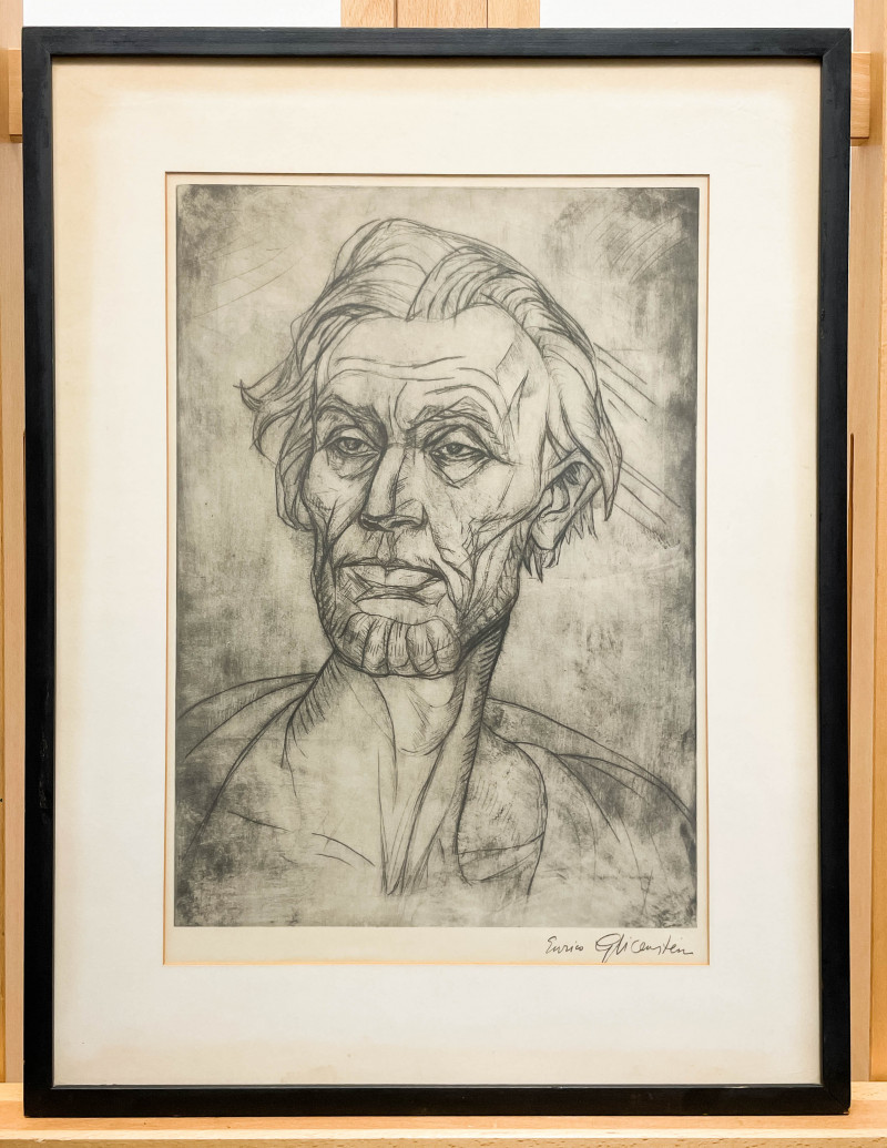 Henryk (Enrico) Glicenstein - Portrait Of Lincoln