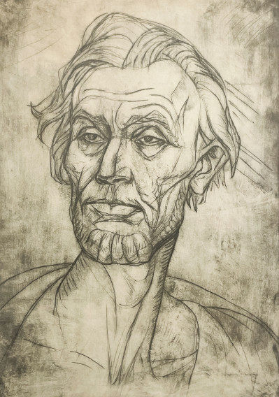 Henryk (Enrico) Glicenstein - Portrait Of Lincoln