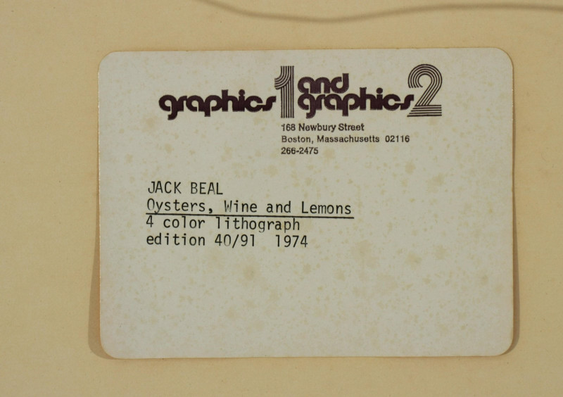 Jack Beal - Oysters & Lemons