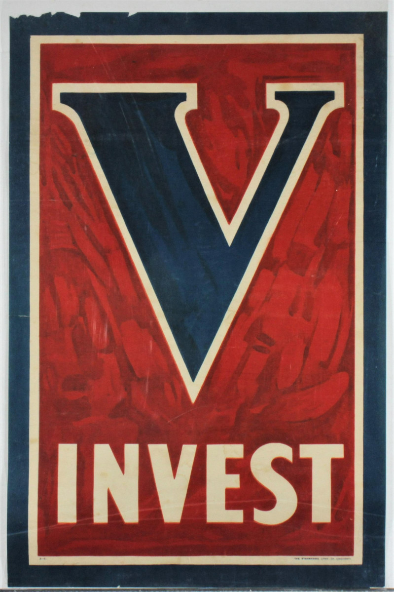 Original WWI INVEST Propaganda Poster