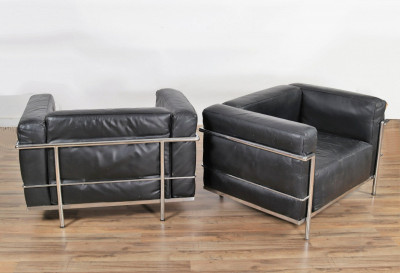 Pair of Le Corbusier LC2 Armchairs