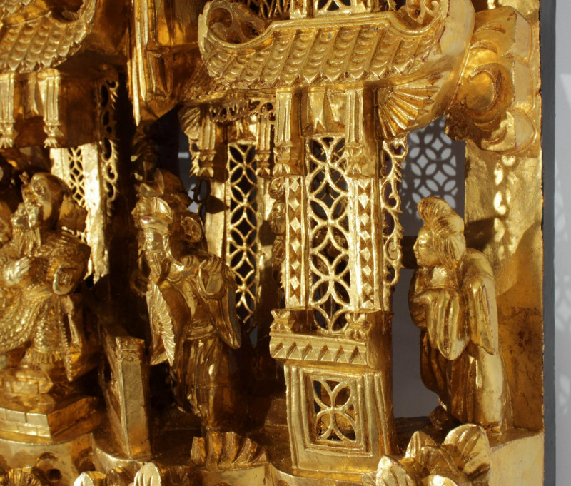 Southeast Asian Giltwood Wall Carving