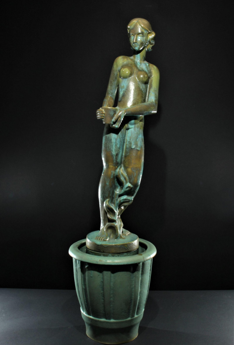 Fulper Ceramic Art Figural Deco Fountain