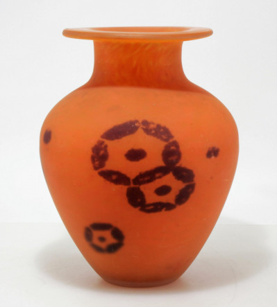 Image for Lot Lorrain for Daum - Orange Glass Vase