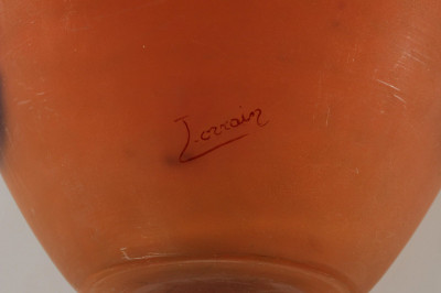 Lorrain for Daum - Orange Glass Vase