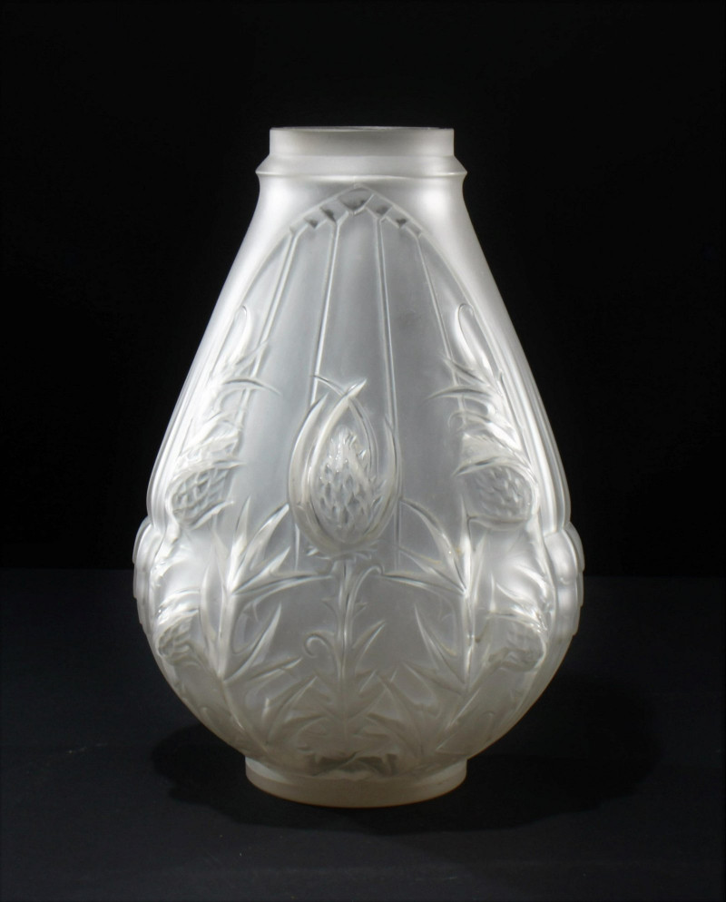 Etling - 2 Art Deco Glass Vases, 1930