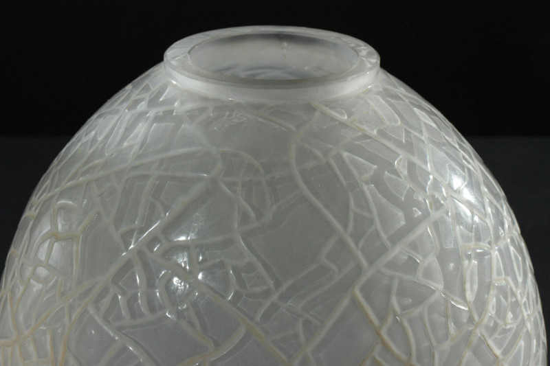 3 French Art Deco Glass Vases - Etling, Hunebelle