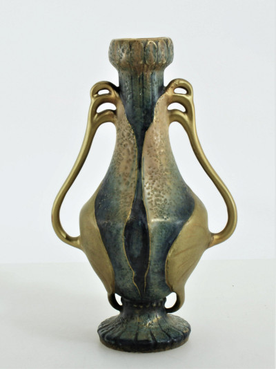 2 Amphora Porcelain Bud Vases, Early 20th C.
