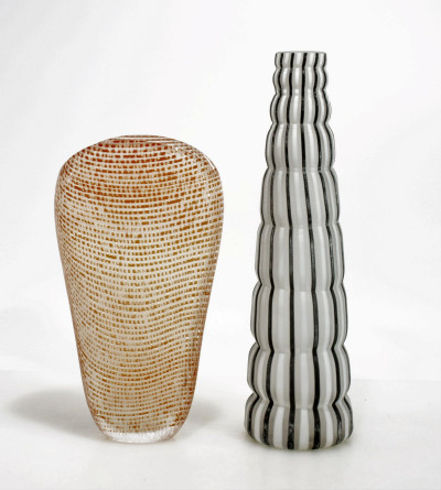 Cenedese - 2 Etched Glass Vases