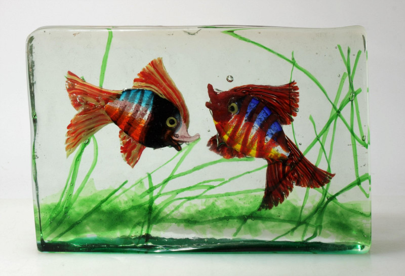 Style of Alfredo Barbini - 3 Glass Fish Reliefs