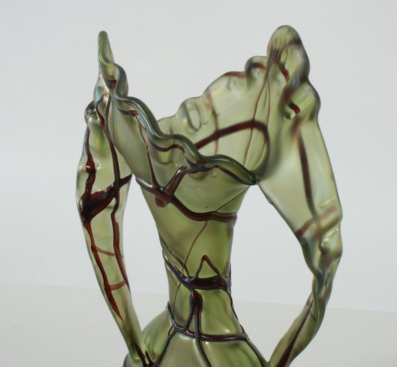 Attrib. Pallme-Konig 2 Art Glass Vases