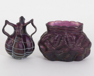 Image for Lot Attrib. Pallme-Konig 2 Art Glass Vases
