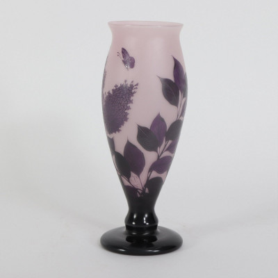 Image for Lot Loetz - Cameo Purple Glass Vase, 1910