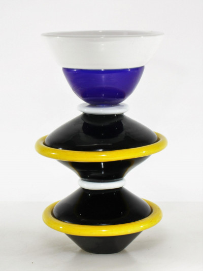 Memphis School Style Glass Bowl