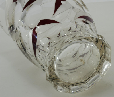 Karl Palda/Haida - Ruby Glass Etched Vase, 1930