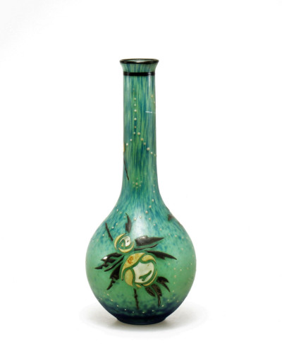 A Delatte Nancy - Enameled Glass Vase, E 20th C.