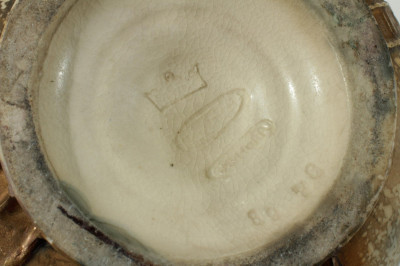 Amphora Gilt Ceramic Vase, Late 19th C.