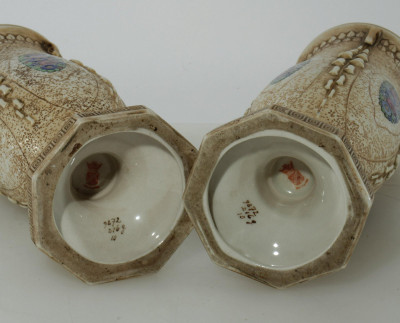 Pair of Ernst Wahliss - Secessionist Amphora Vases