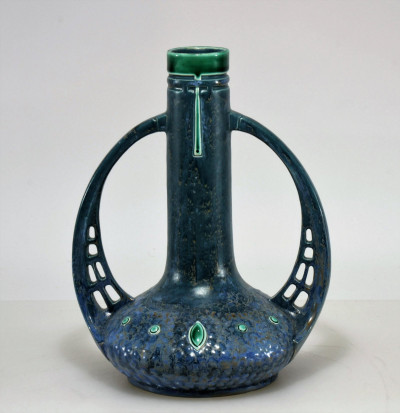 Image for Lot Jugendstil - Blue Glazed Ceramic Vase, 1905