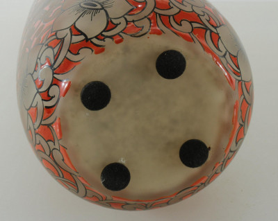 Leune - Enameled Frosted Glass Vase, 1920